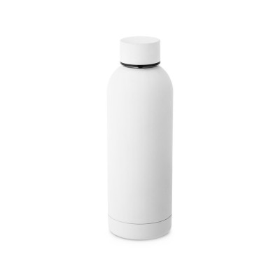 ODIN. Double wall vacuum stainless steel (36 recycled) bottle with rubber coating 550 mL